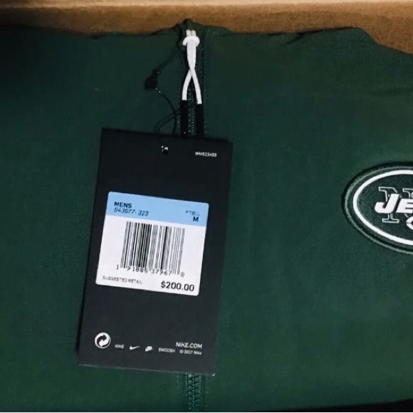 New York Jets Onfield Apparel Soft Shell Green Bomber Jacket Sz:Medium NFL - Picture 7 of 12